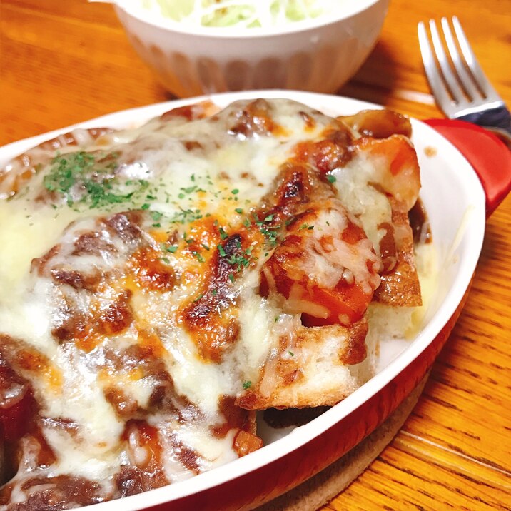 【変身料理】ビーフシチューでパングラタン！